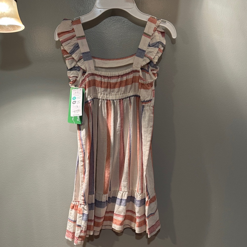 Carter's Multicolor Striped Dress with Ruffles - Picture 2 of 3